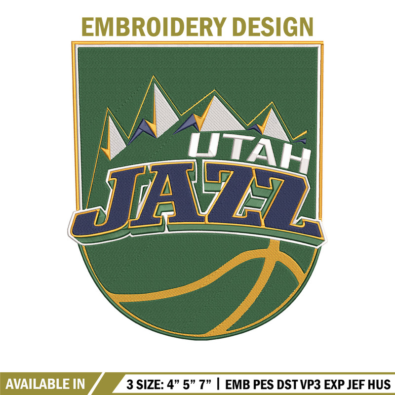 Utah Jazz logo embroidery design,NBA embroidery,Sport embroidery, Embroidery design, Logo sport embroidery.jpg