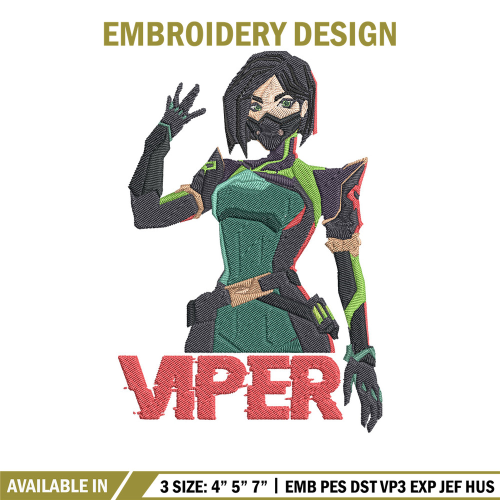 Viper poster Embroidery Design, Valorant Embroidery,Embroidery File,Anime Embroidery,Anime shirt,Digital download.jpg