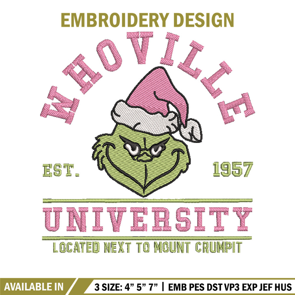 Whoville est1957 embroidery design, Grinch embroidery,Chrismas design, Embroidery shirt,Embroidery file,Digital download.jpg