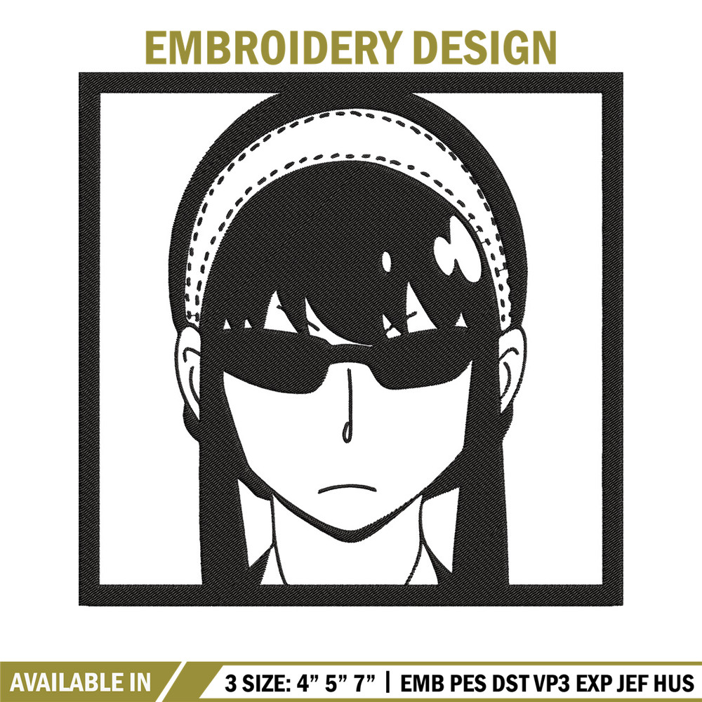 Yor forger Embroidery Design, Spy x family Embroidery, Embroidery File, Anime Embroidery, Anime shirt, Digital download.jpg