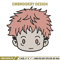 Yuji chibi Embroidery Design, Jujutsu Embroidery, Embroidery File, Anime Embroidery, Anime shirt, Digital download..jpg
