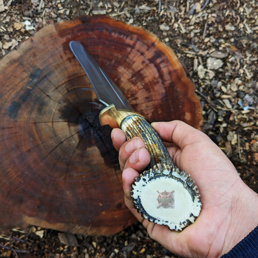 Seraphim Falls Bowie MUELA MAGNUM STAG 26 Replica Knife With Leather Sheath 6