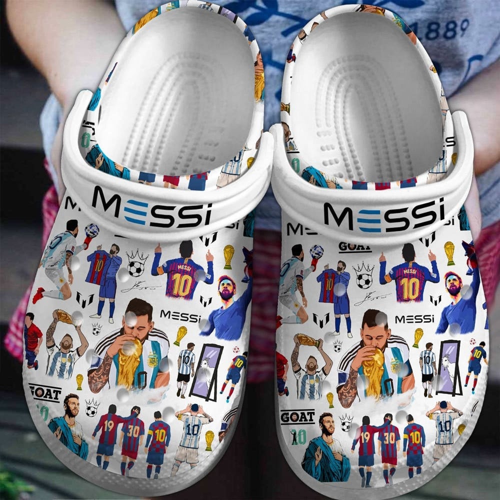 Lionel Messi Clogs Crocs, Lionel Messi Football Soccer Sport Crocs Crocband Clogs Shoes Comfortable For Men Women and Kids 2.jpg