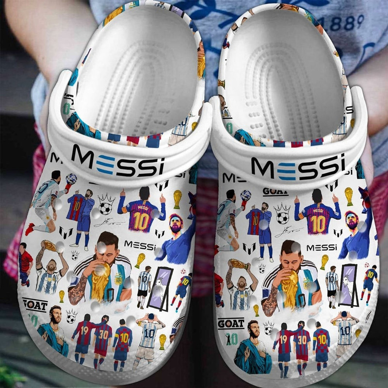 Lionel Messi Clogs Crocs, Lionel Messi Football Soccer Sport Crocs Crocband Clogs Shoes Comfortable For Men Women and Kids 2.jpg