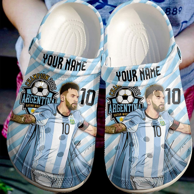 Lionel Messi Clogs Crocs, Lionel Messi Football Soccer Sport Crocs Crocband Clogs Shoes Comfortable For Men Women and Kids.jpg