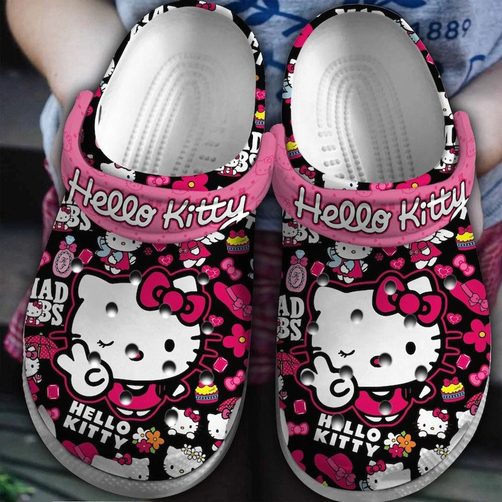 Pink Hello Kitty Clogs Shoes Comfortable For Men Women and Kids 1.jpg
