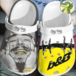 custom name post malone crocs shoes, crocs clog custom