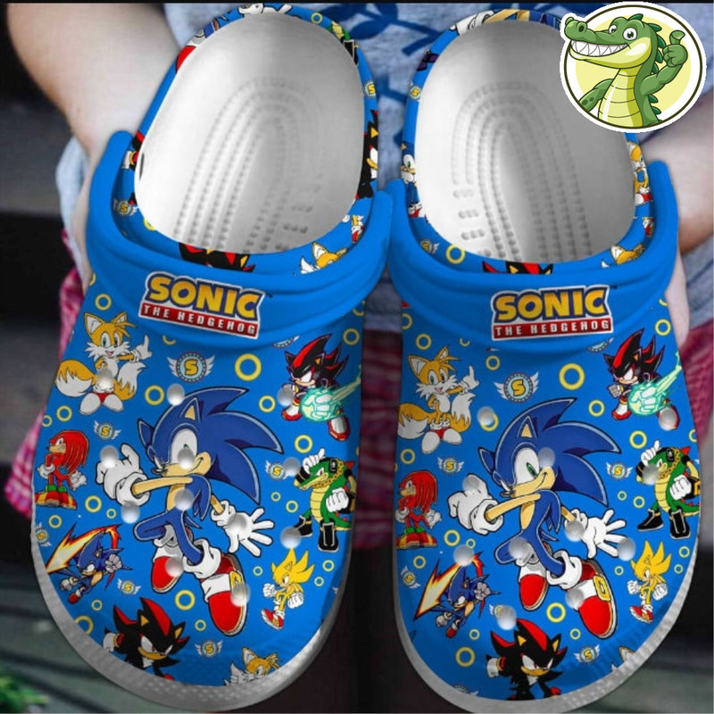 Custom Name Sonic Game Shoes, Cute Sonic Summer Shoes,Men Sandals,Women Sandals, Shoes For Women, Sonic Fans Gifts,Game Cartoon Sandals.jpg