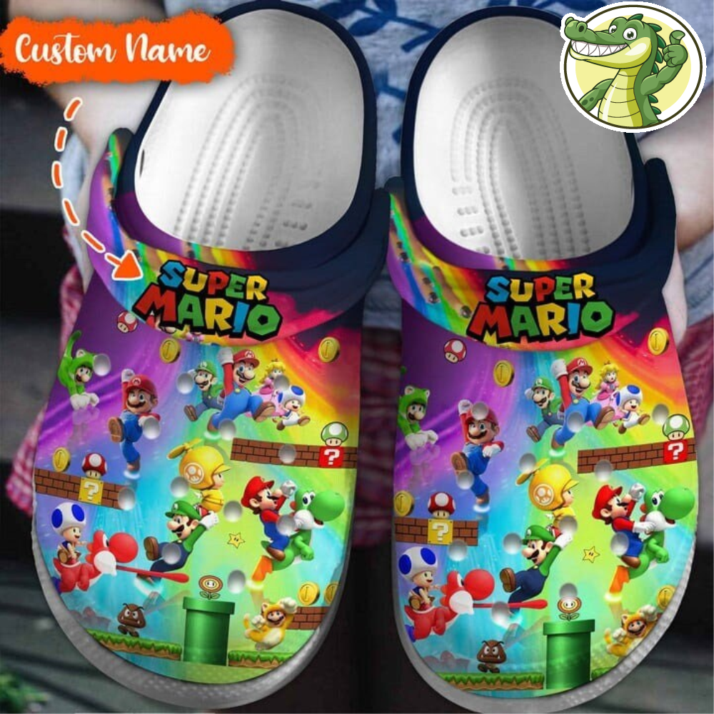 Mario Shoes, Custom Name Super Mario Shoes, Super Mario Sandals, Mario Summer Shoes, Custom Summer Shoes, Mens Sandals, Shoes For WomenMen.jpg