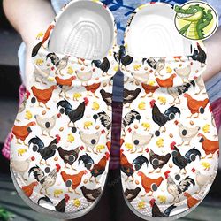 personalized name farmer chicken slippers, crocs clog custom