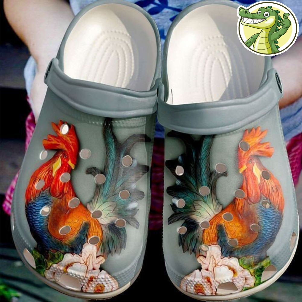 Personalized Name Farmer Rooster Slippers,Rooster Shoes, Rooster Sandals, Custom Name Rooster Shoes, Funny Slippers, Custom Summer Shoes.jpg