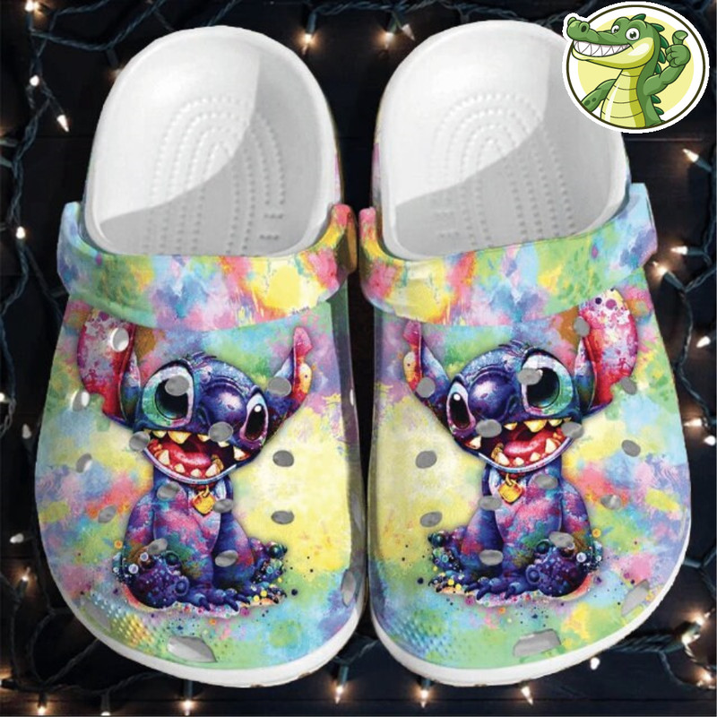 Stitch Watercolor Shoes, Lilo and Stitch, Stitch Summer Shoes,Men Sandals,Women Sandals, Shoes For Women, Stitch Fans Gifts,Cartoon Sandals.jpg