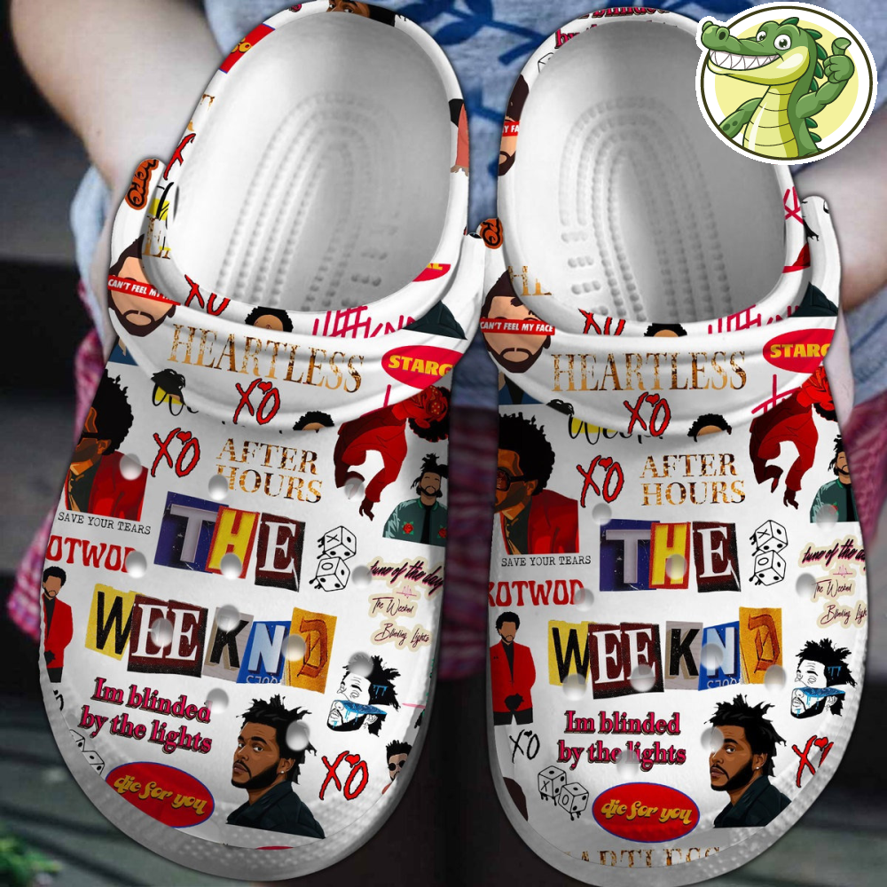 The Weeknd Music Shoes, The Weeknd Slippers, Custom The Weeknd Sandals, Custom Name Shoes,After Hours til Dawn,Custom Slippers, Summer Shoes.jpg