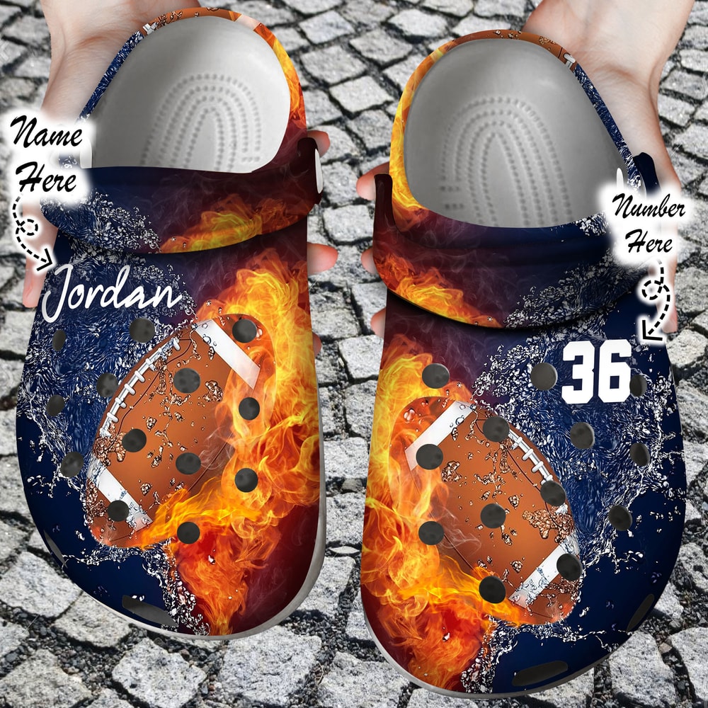 Custom Crocs - Personalized Fire And Water Football Clog Shoes.jpg