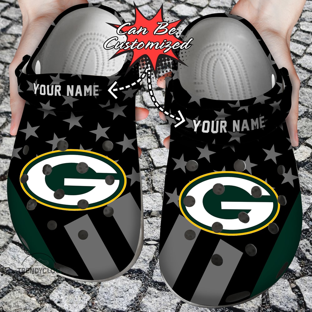 Football Crocs Personalized Gpackers Star Flag Clog Shoes.jpg