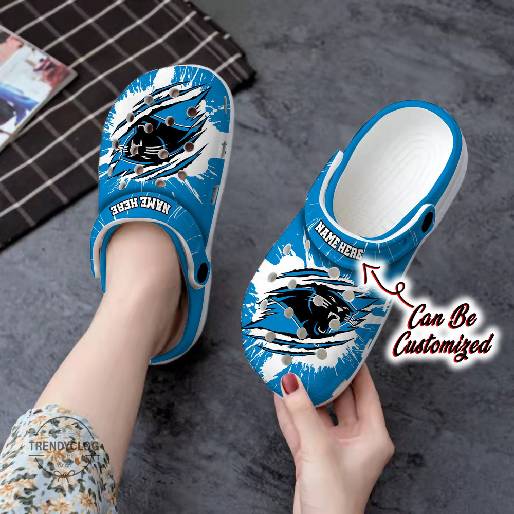 Panthers Crocs - Personalized C.Panthers Football Ripped Claw Clog Shoes.jpg