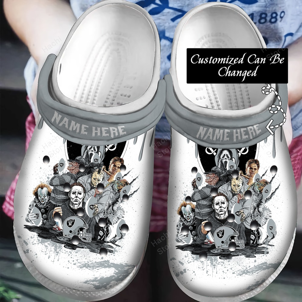 Personalized Football Crocs - Horror Movie Characters L.Raiders.jpg