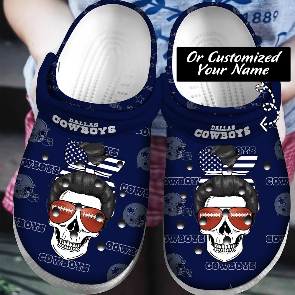 Personalized Football Crocs - Skull Girl Life D.Cowboys Crocs.jpg