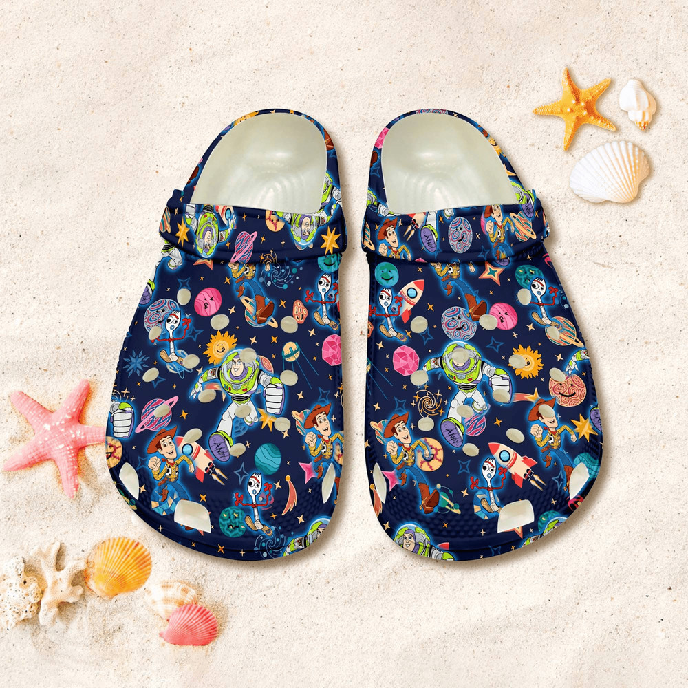 Toy Story Clog Shoes Space Ranger Buzz Lightyear Spaceship Aloha Sand 0