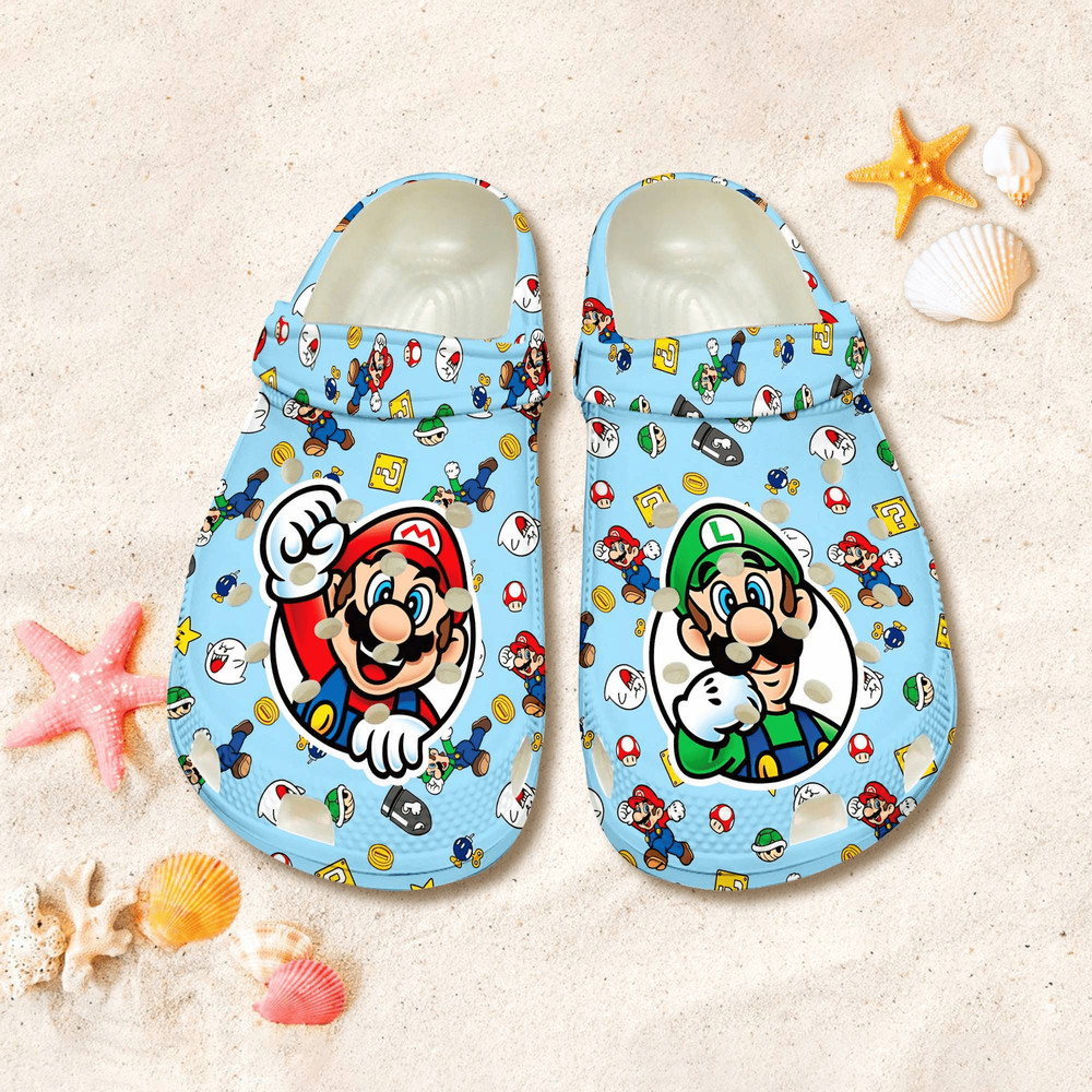 Mario And Luigi Shoes Super Mario Clog Shoes Mario Luigi Sandal Shoe 0