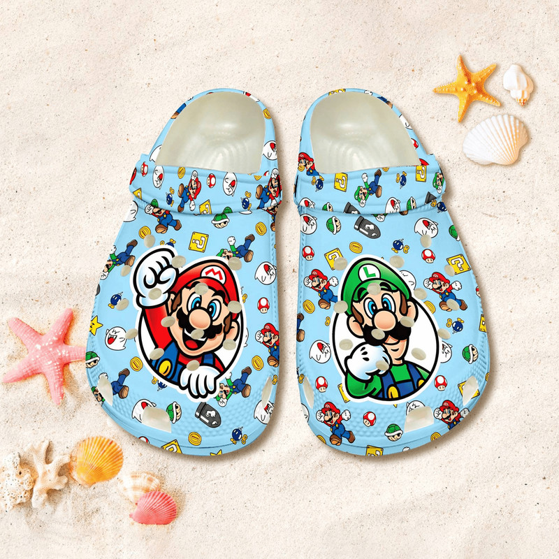 Mario And Luigi Shoes Super Mario Clog Shoes Mario Luigi Sandal Shoe 0
