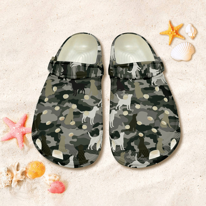 Labrador Retriever Camo Clog Shoes Labrador Dog Sandal Shoes Gift Fo 0