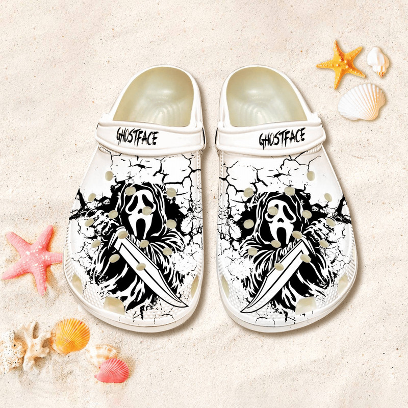 Ghost Horror Clog Shoes Scream Movie Sandal Shoes Gift For Women Ho 0