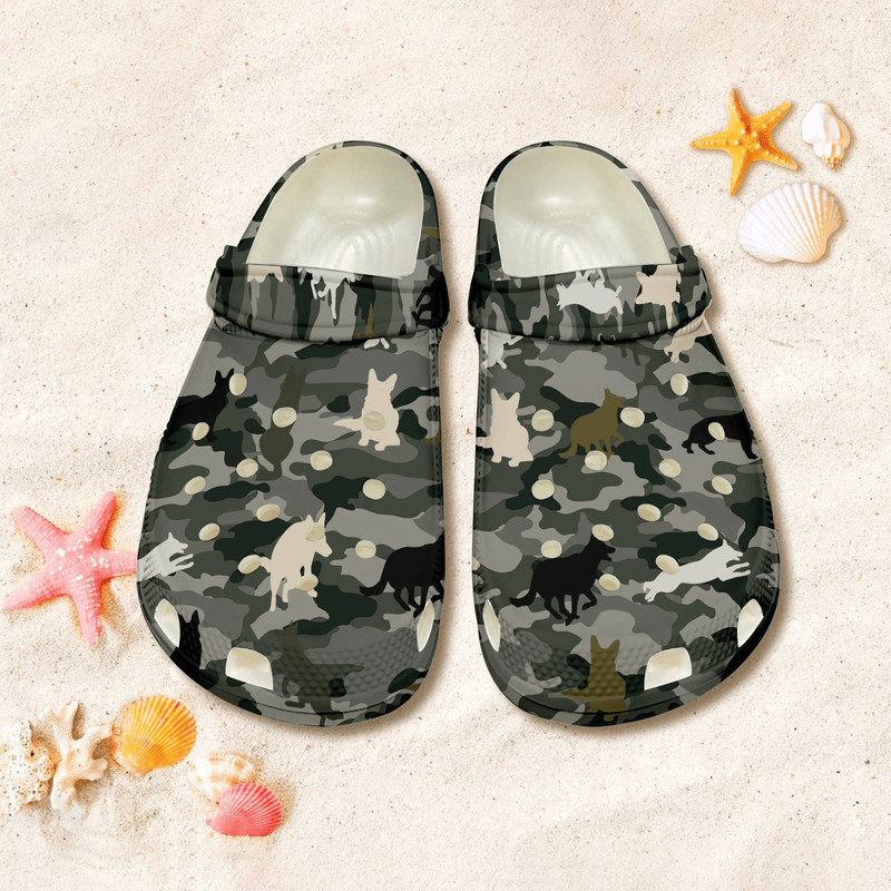 German Shepherd Camo Clog Shoes German Shepherd Dog Sandal Shoes Gi 0