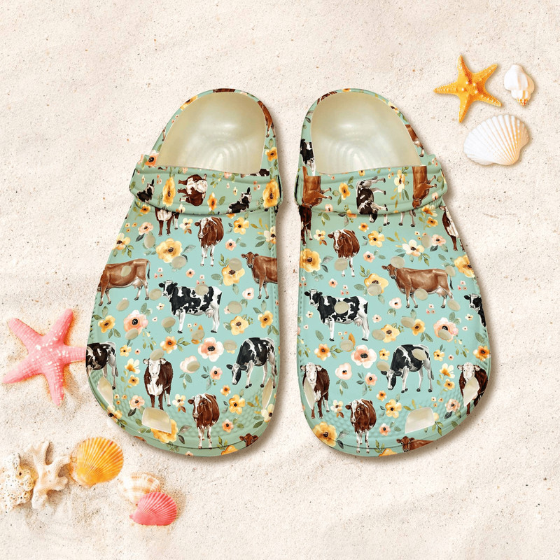Funny Cow Farmer Clog Shoes Cow Sandal Shoes Gift For Women Gift Fo 0