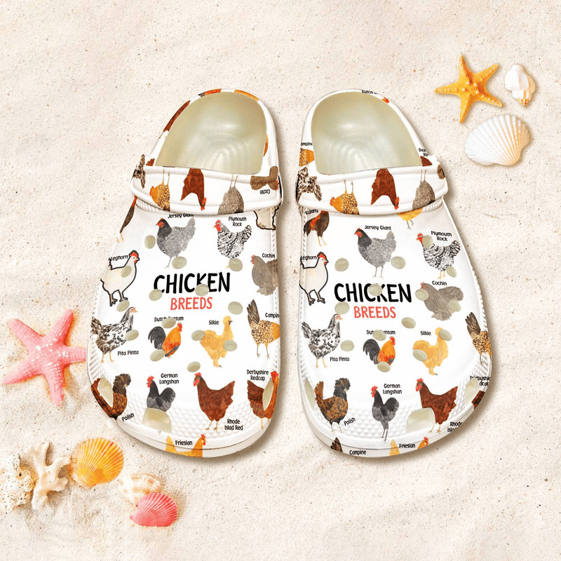 Funny Chicken Breeds Clog Shoes Chicken Sandal Shoes Gift For Women 0