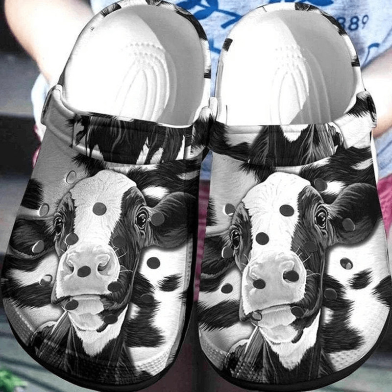 Farmer Cow Shoes Funny Cow Clog Shoe Farm Famer Shoes Gift For Cow 0