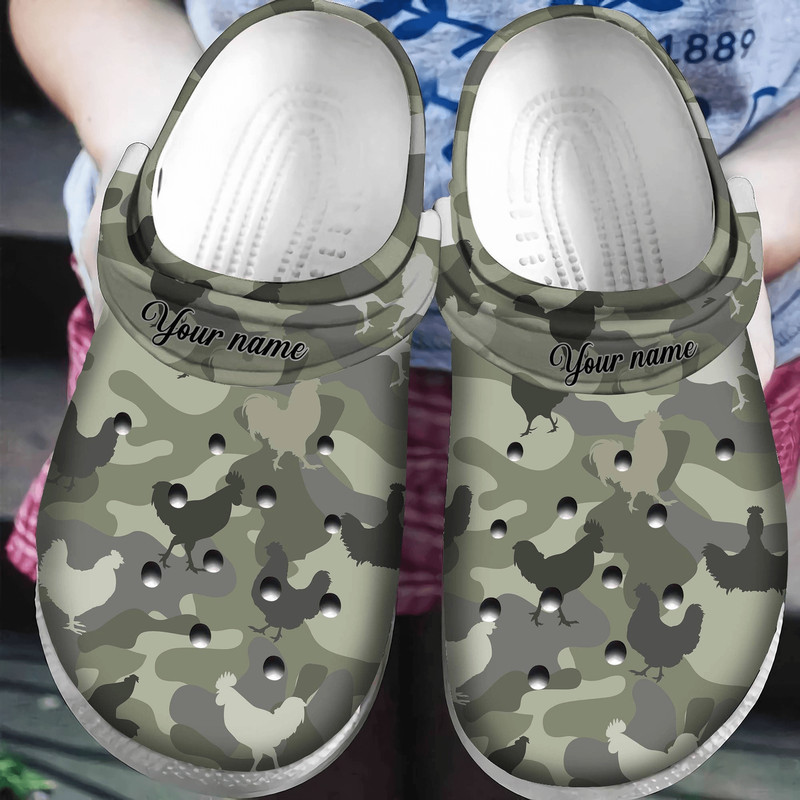 Chicken Camo Farmer Clog Shoes Chicken Sandal Shoes Gift For Women 0