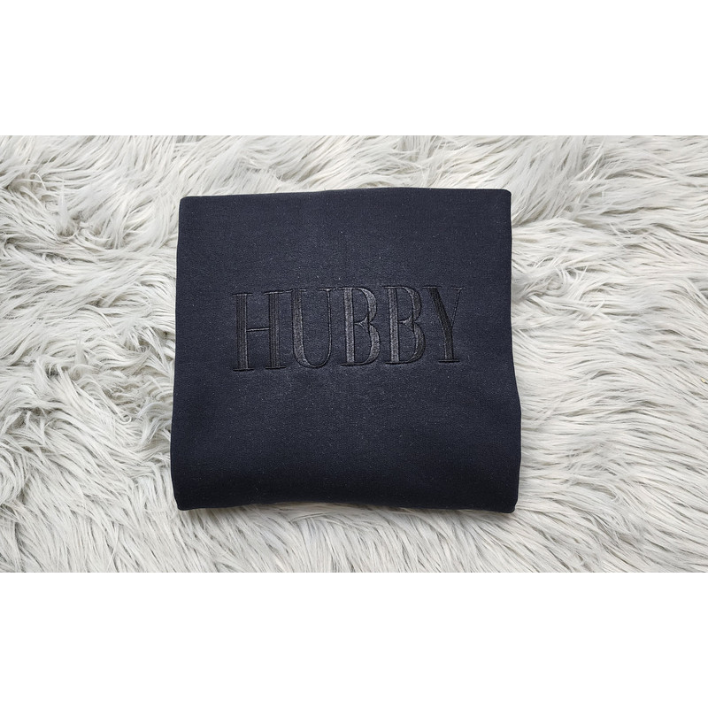 Embroidered Hubby Crewneck Sweatshirt or Hooded Sweatshirt - Hubby Sweatshirt -Couples sweatshirt.jpg