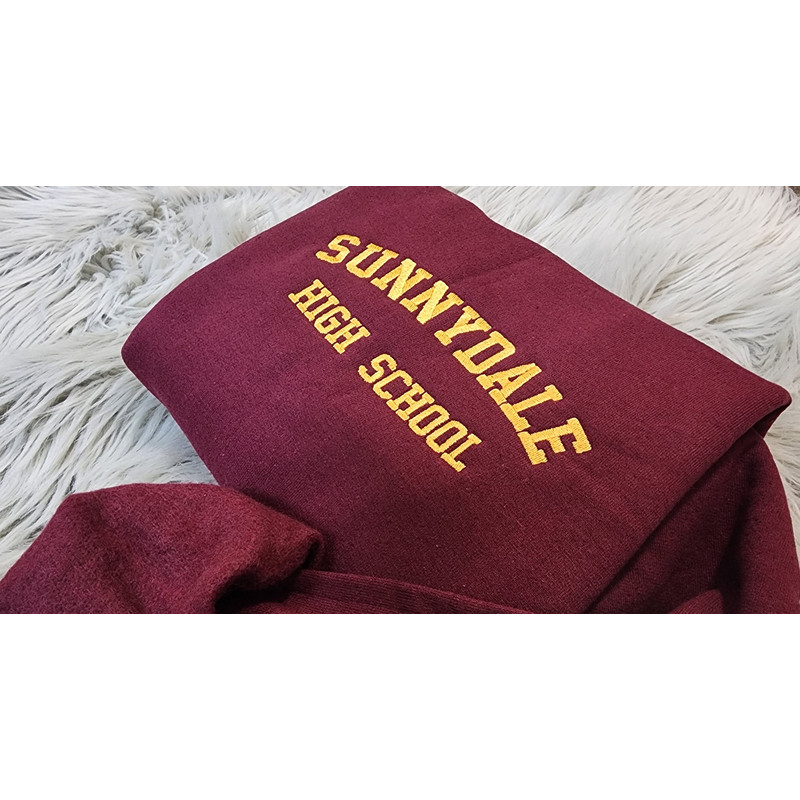 Embroidered Sunnydale High School Unisex Sweatshirt, Buffy Sweatshirt - Hoodie, Buffy The Vampire Slayer, Sunnydale Razorbacks, Large Design.jpg