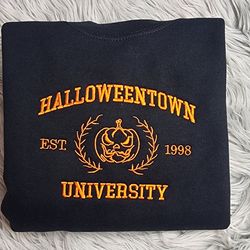 halloweentown embroidered unisex sweatshirt, embroidered halloweentown sweatshirt or hooded sweatshi
