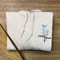 expecto patronum, wizard crewneck, custom embroidered hoodie