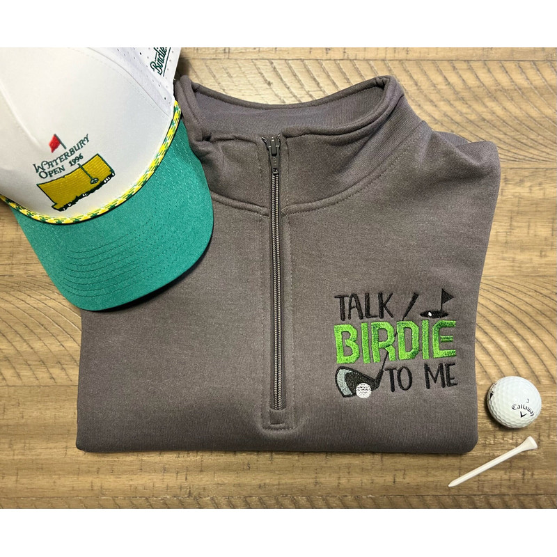 Talk Birdie To Me Embroidered Crewneck Golf Embroidery Custom Embroidered Hoodie.jpg
