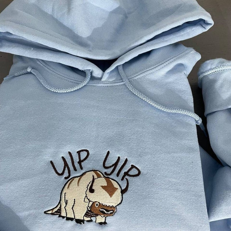 Appa Avatar Embroidered Hoodie Sweatshirt.jpg