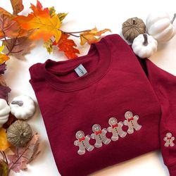 christmas ginger bread embroidered sweatshirt 1