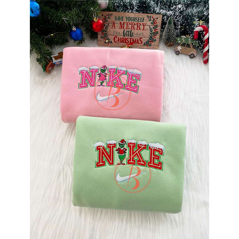 Couple Mr Grinch And Mrs Grinch Embroidered Christmas Sweatshirt.jpg