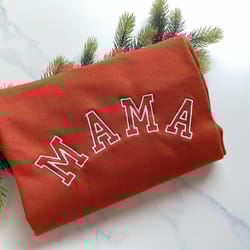 cozy embroidered mama sweatshirt