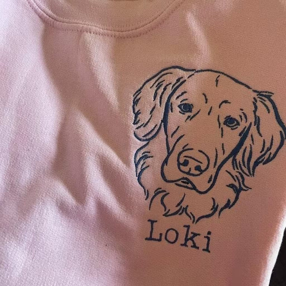 Custom Name Dog Face From Photo Embroidered Sweatshirt.jpg