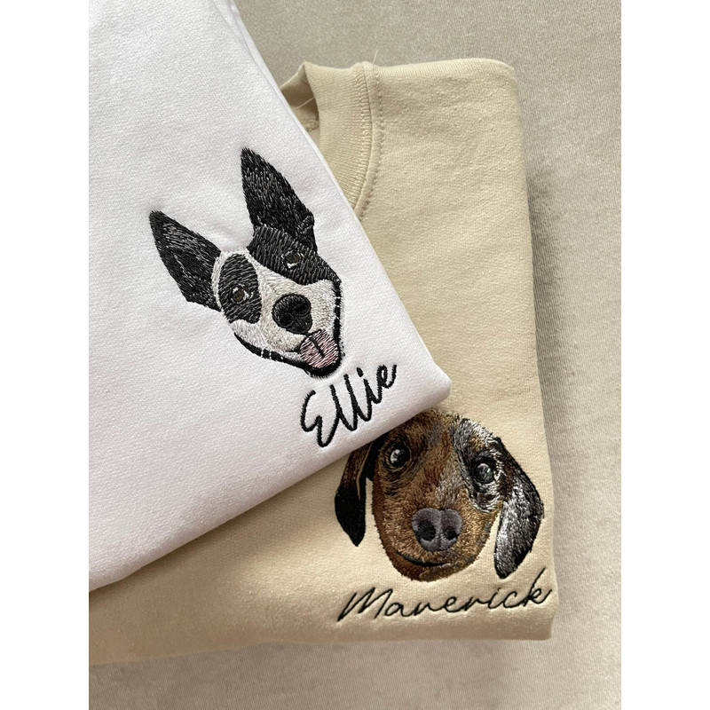 Custom Name Under Dog Face Embroidered Sweatshirt.jpg