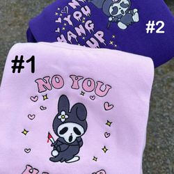 cute kitty devil embroidered sweatshirt