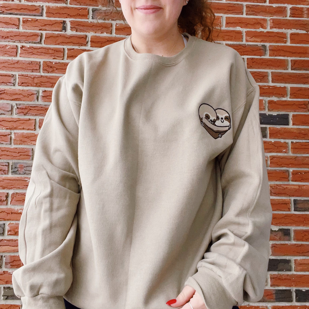 Cute Sloth Embroidered Sweatshirt.jpg