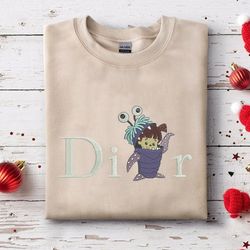 dior boo monster inc embroidered sand sweatshirt gifts for her