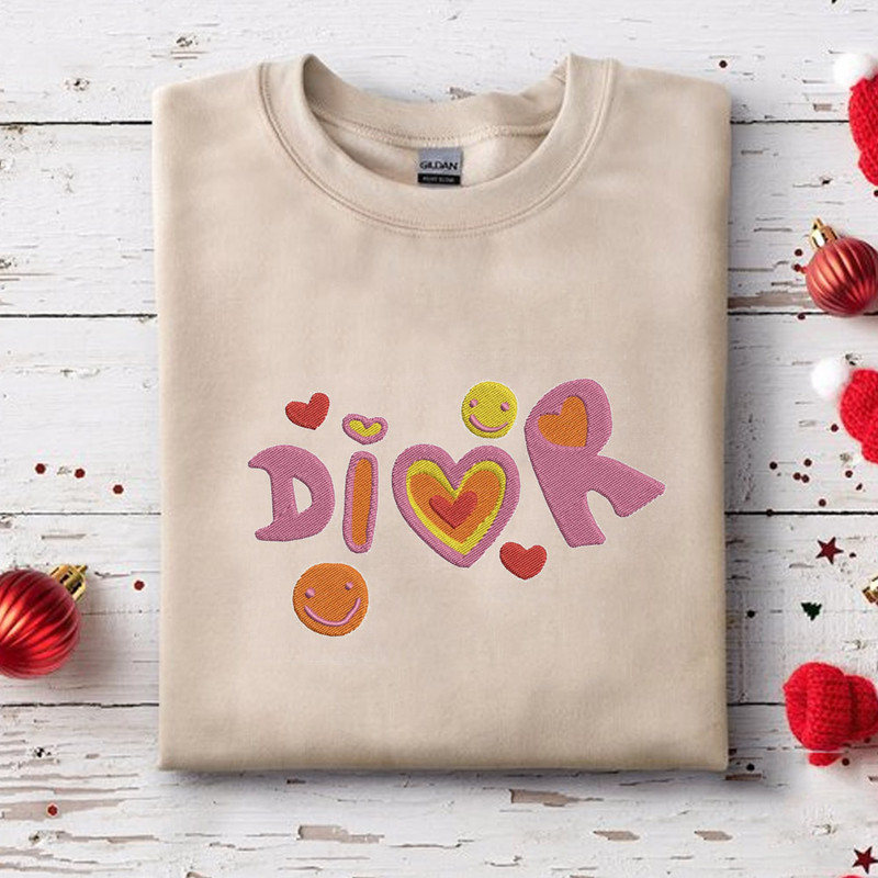 Dior Smile Embroidered Sand Sweatshirt Gifts For Her.jpg