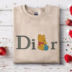 dior x winnie the pooh embroidered sand sweatshirt gifts for her