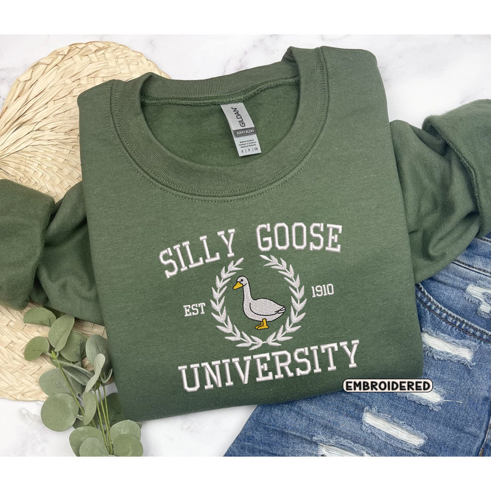 Embroidered Silly Goose University Sweatshirt.jpg
