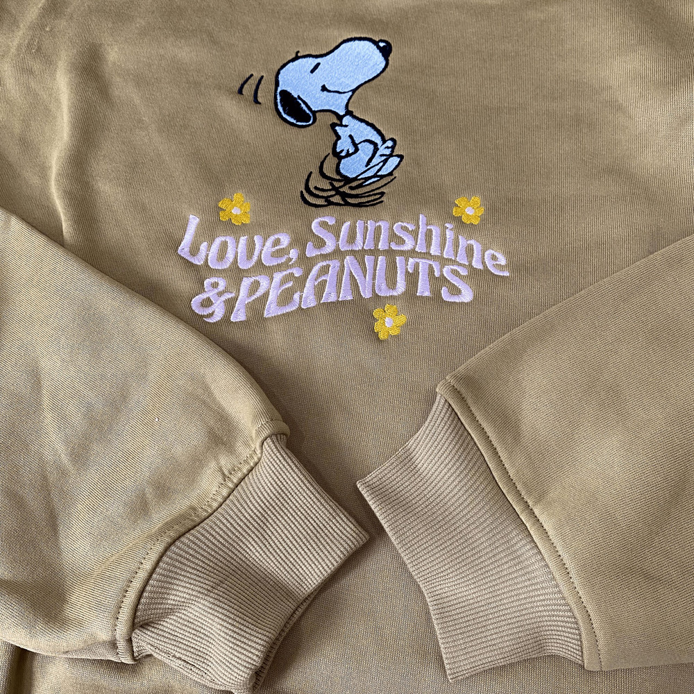 Embroidered Snoopy Love Sunshine And Peanuts Sweatshirt.jpg